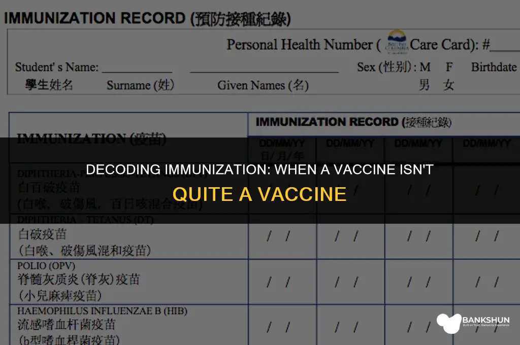 when is a vaccine not a vaccine
