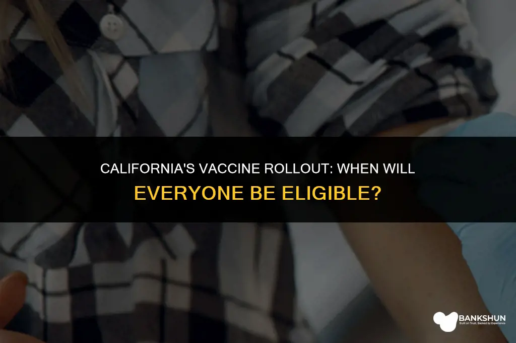 when is california opening vaccines to everyone