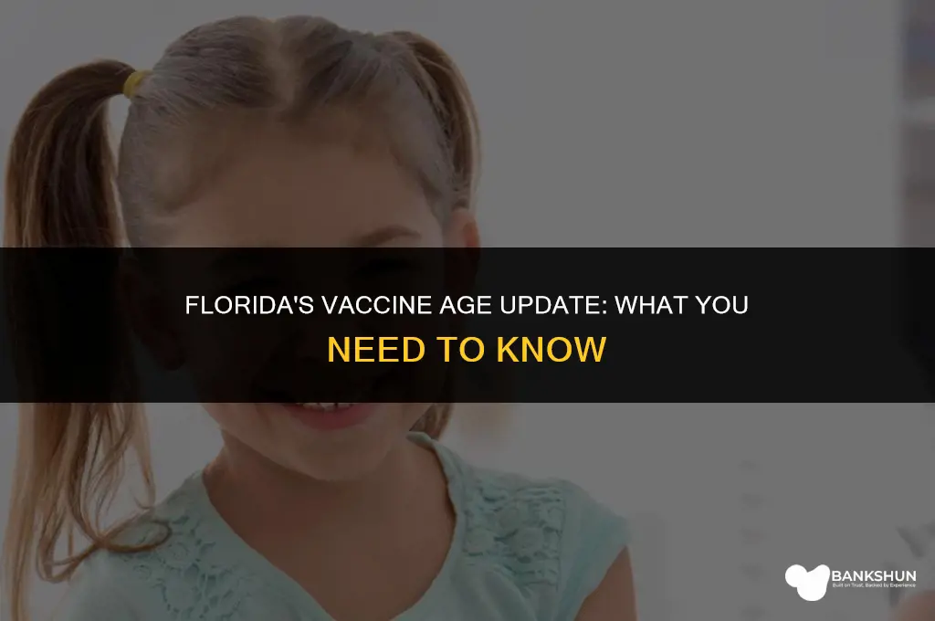 when is florida lowering age for vaccine
