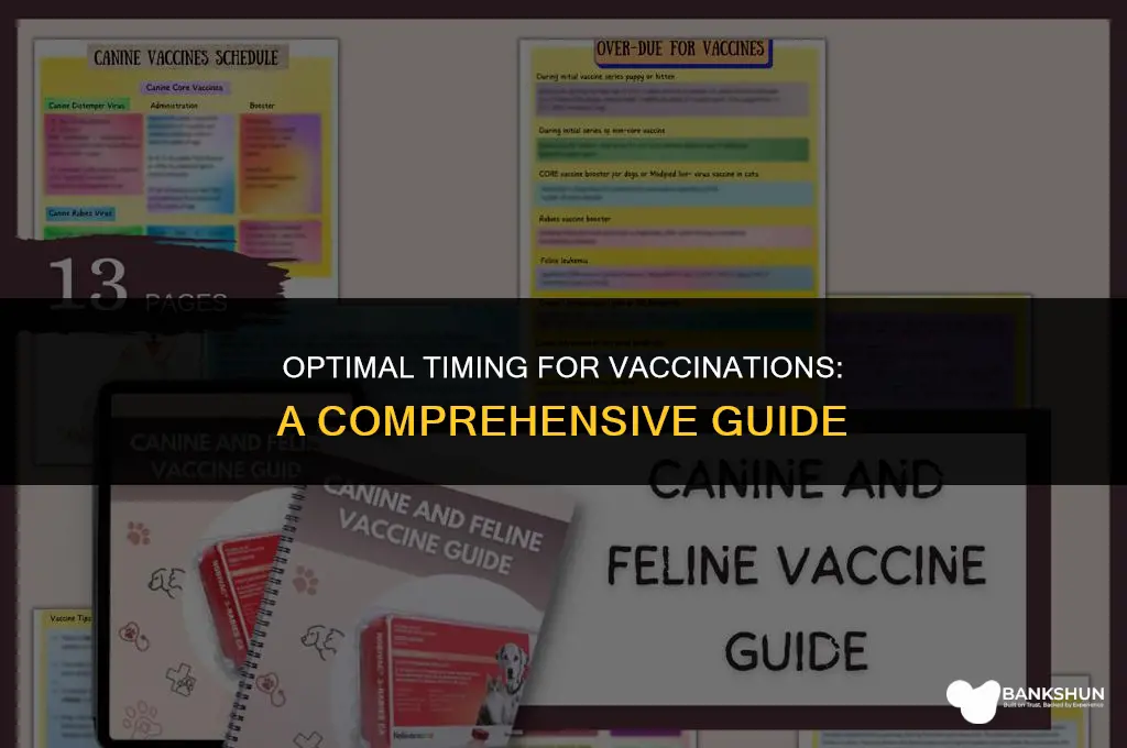when is it recommended to receive vaccines