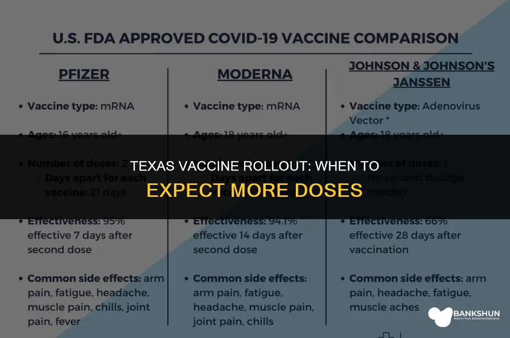 when is more vaccine coming to texas