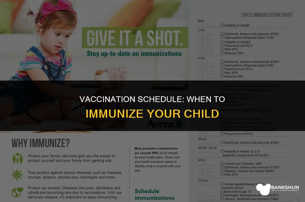 when is my child due for vaccinations