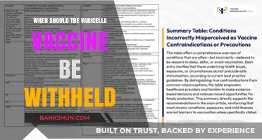 Varicella Vaccine Withholding: A Guide for Healthcare Professionals