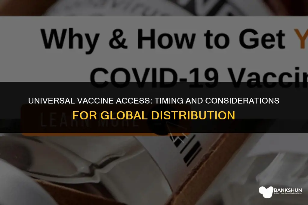 when should vaccines be available to everyone