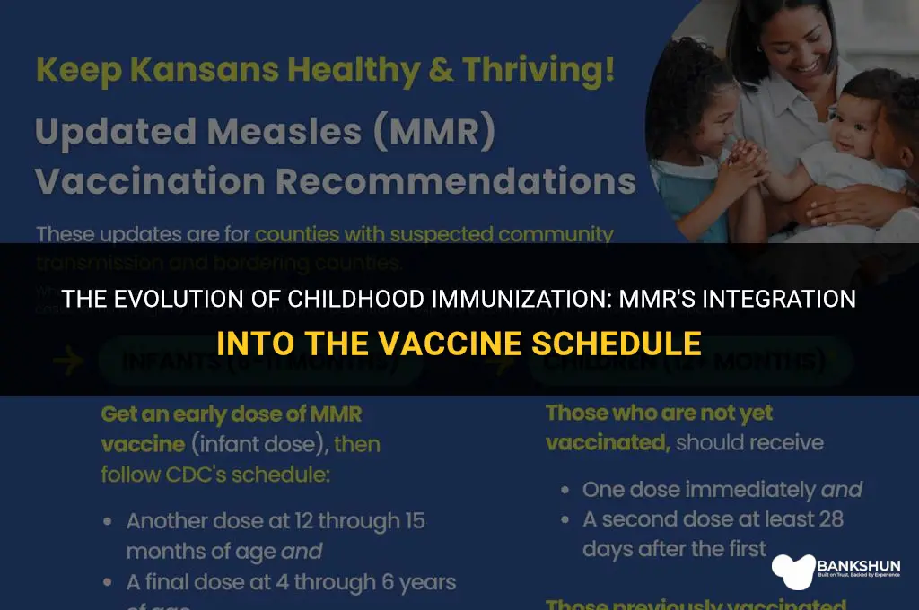 when was mmr added to vaccine schedule
