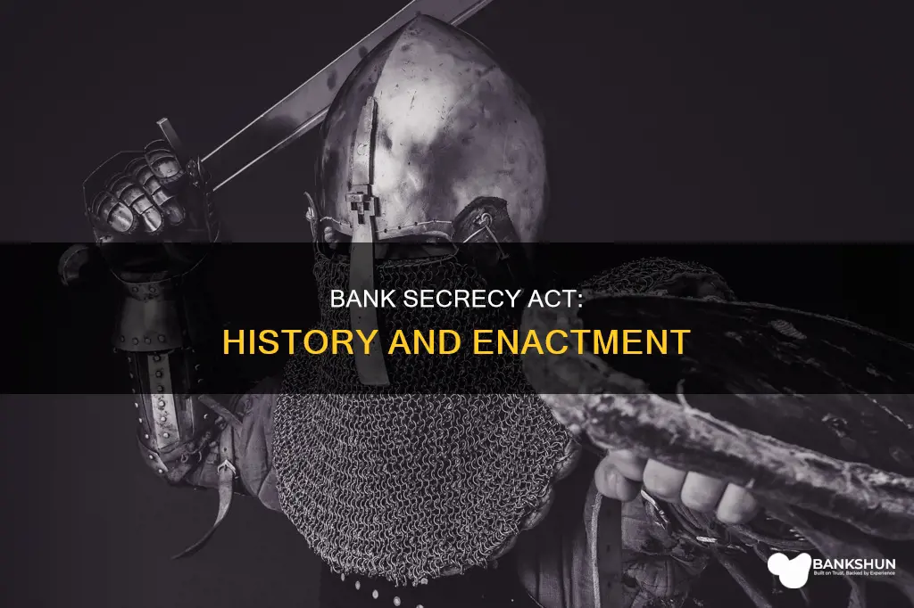 when was the bank secrecy act enacted