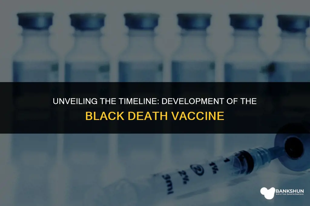 when was the black death vaccine made
