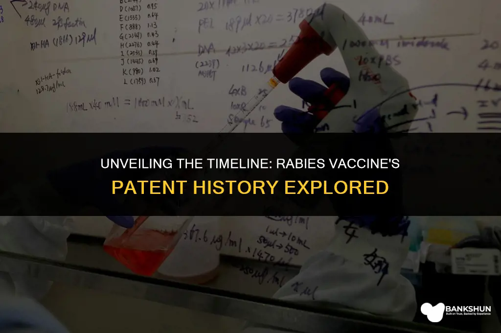 when was the last rabies vaccine patented