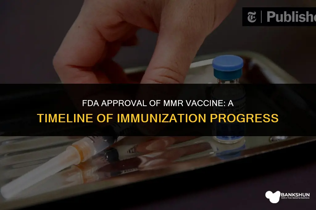 when was the mmr vaccine fda approved