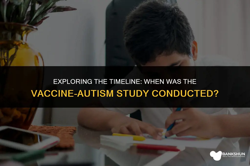 when was the vaccine autism study held