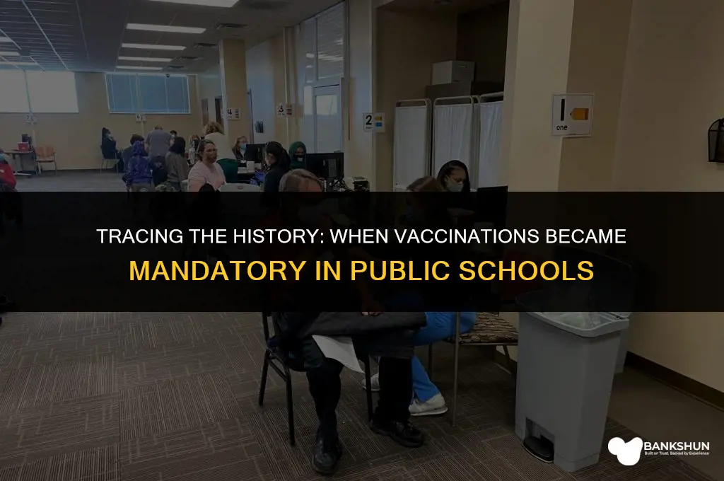 when was vaccinations mandatory forl public schools