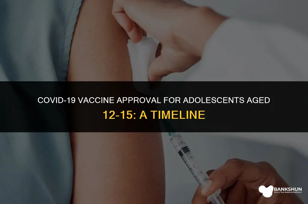 when was vaccine approved for 12-15