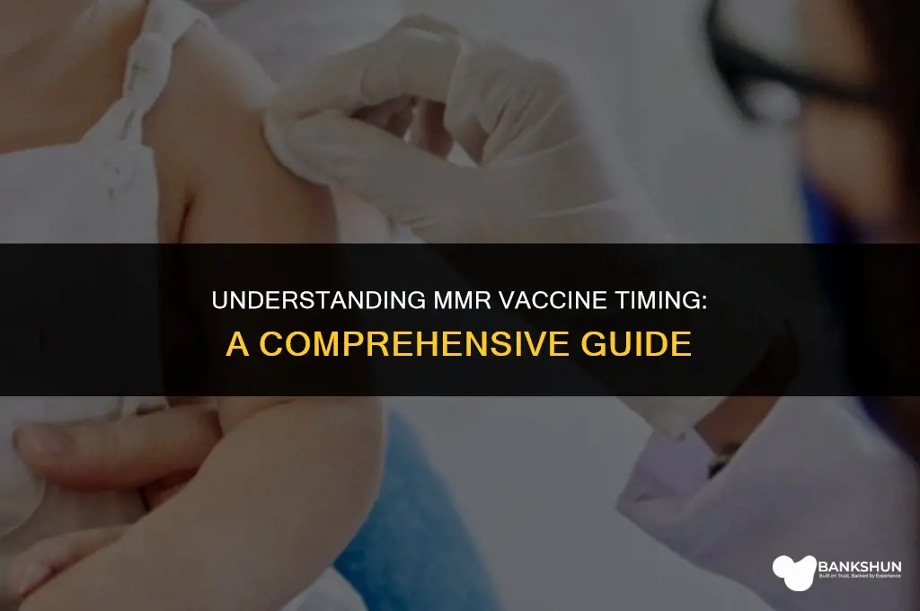 when would i have gotten mmr vaccine