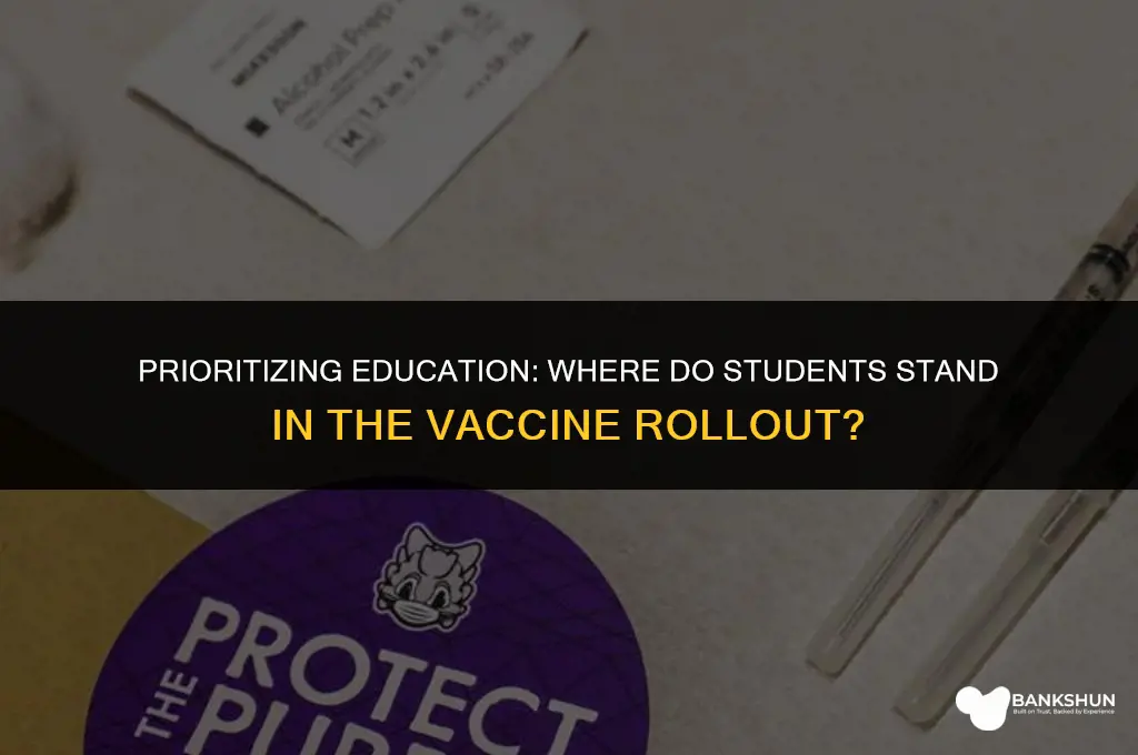 where are students on the vaccine list