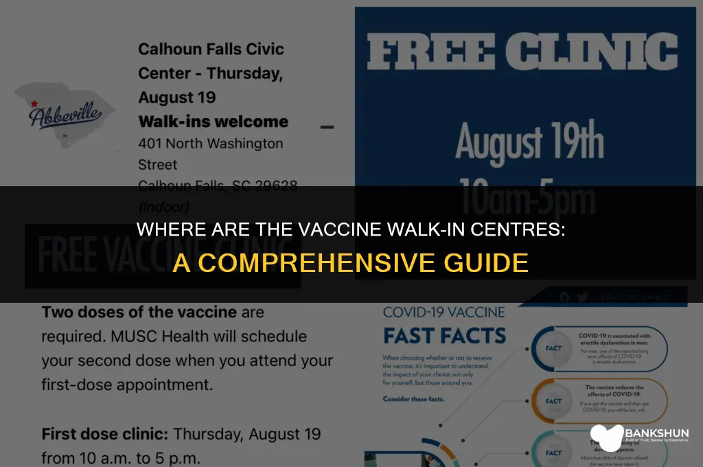 where are the vaccine walk in centres