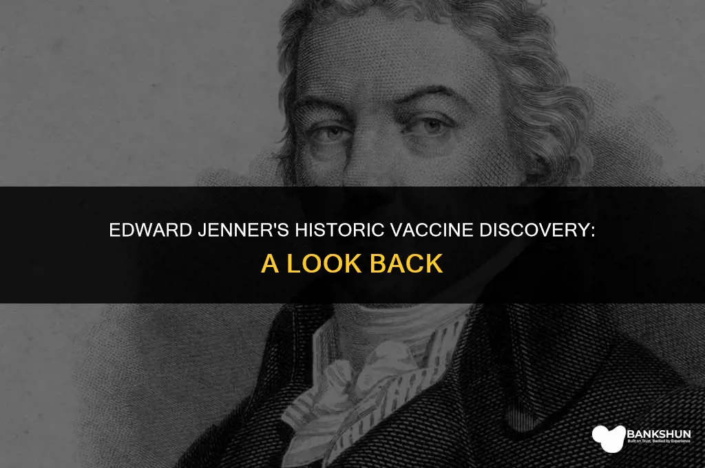 where did edward jenner create the vaccine
