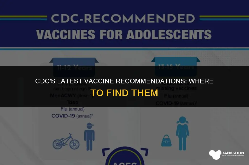 where does cdc publish new vaccine recommendations