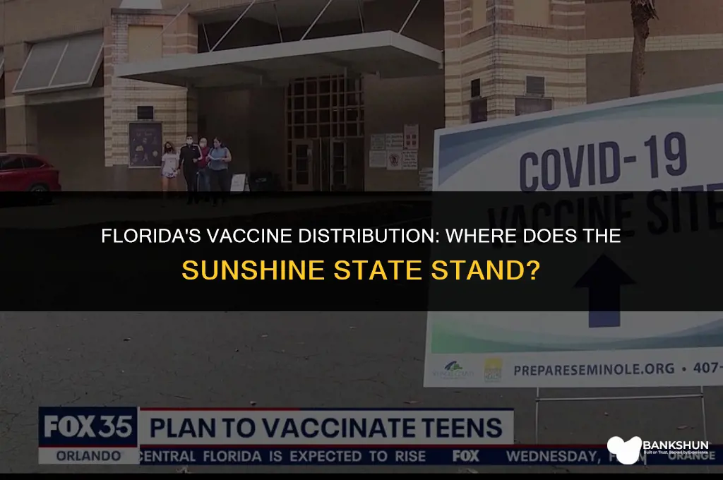 where does florida rank in vaccine distribution