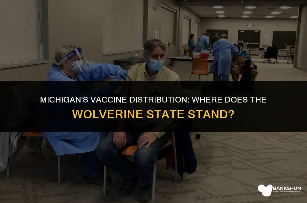 where does michigan rank in vaccine distribution
