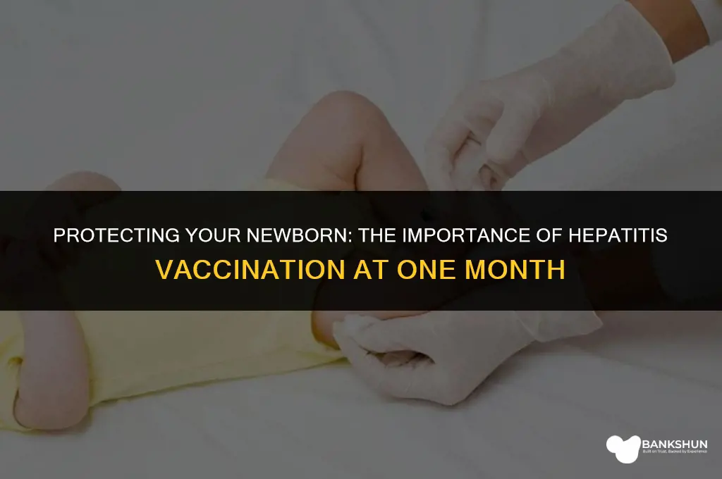 where hep vaccine on 1 month old