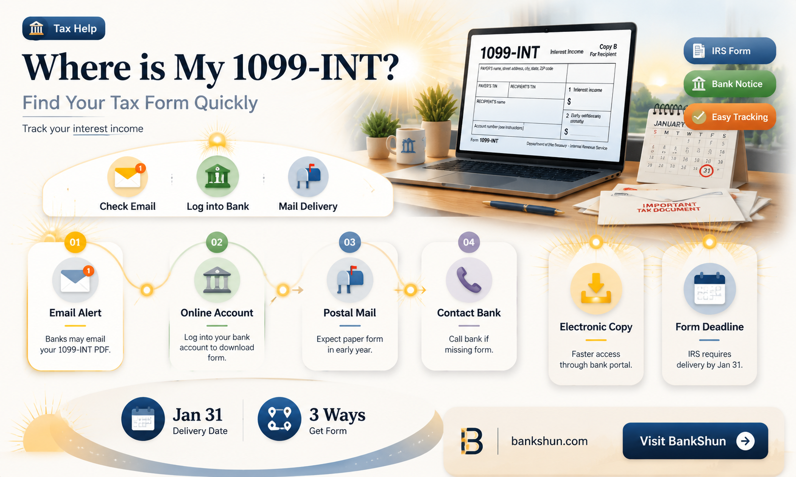 did not receive 1099 int from bank