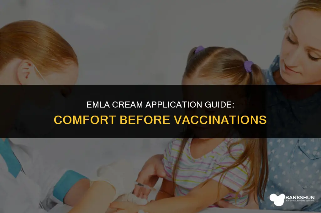 where to apply emla cream for vaccinations