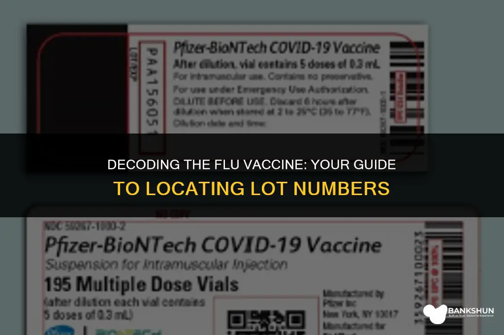 where to find influenza vaccine lot number