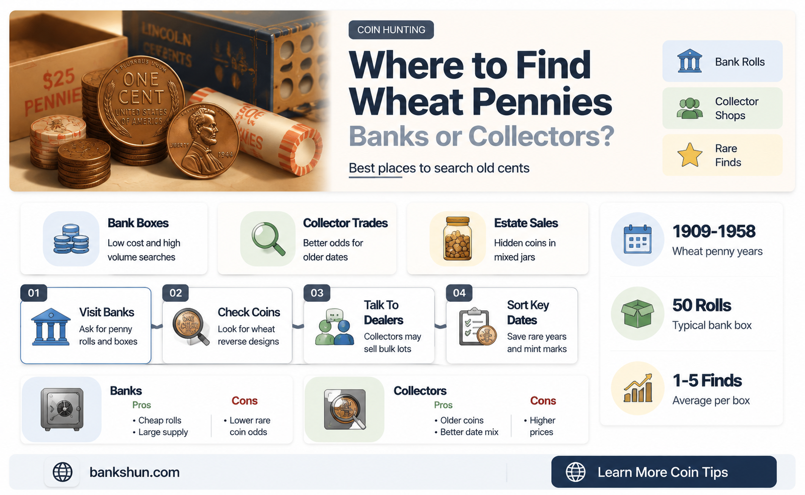 do banks have rolls of wheat pennies