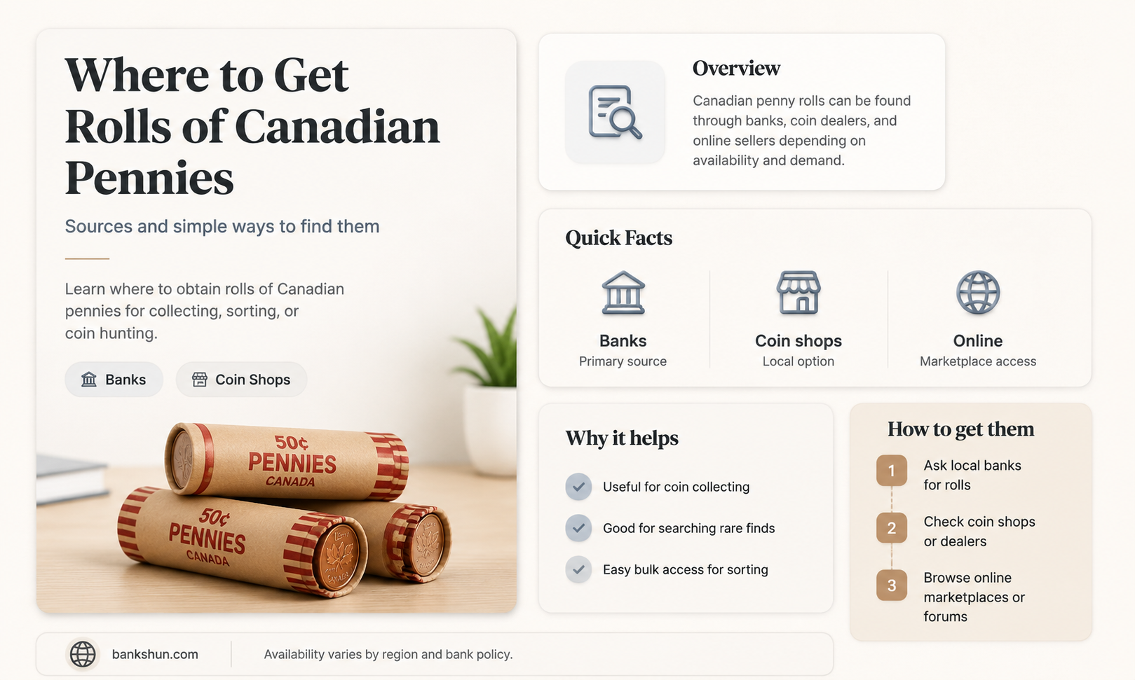 do banks sell rolls of canadian pennies