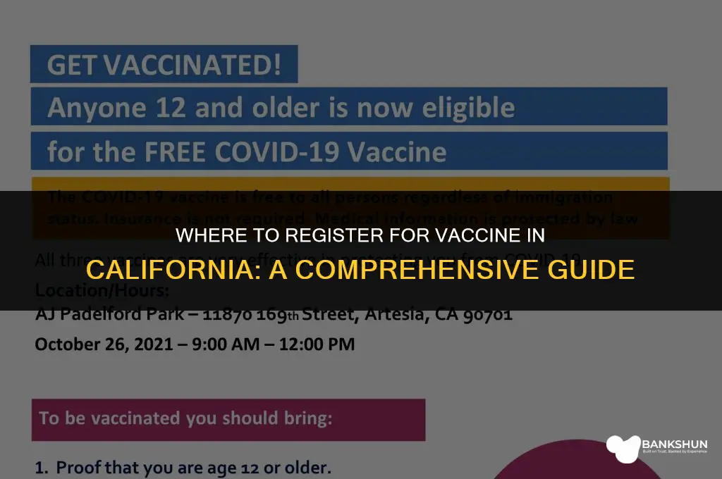 where to register for vaccine in california