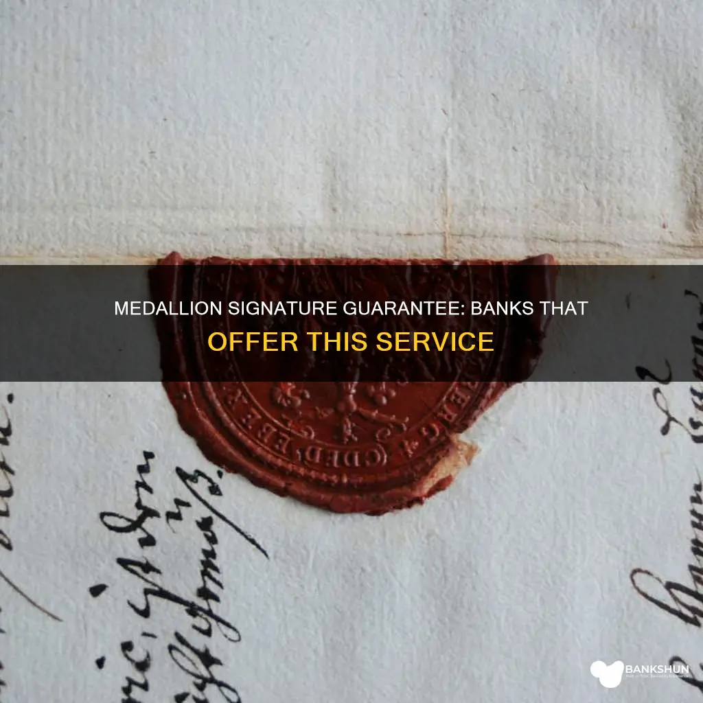 which banks offer a medallion signature guarantee
