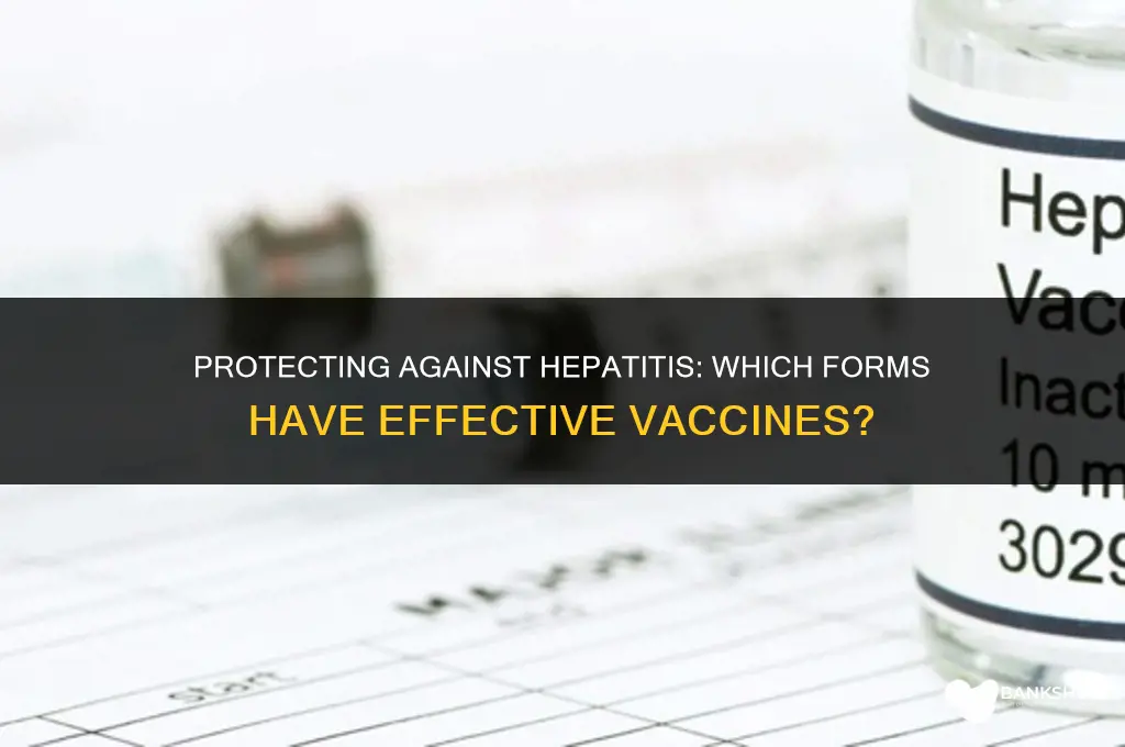 which forms of hepatitis have a vaccine