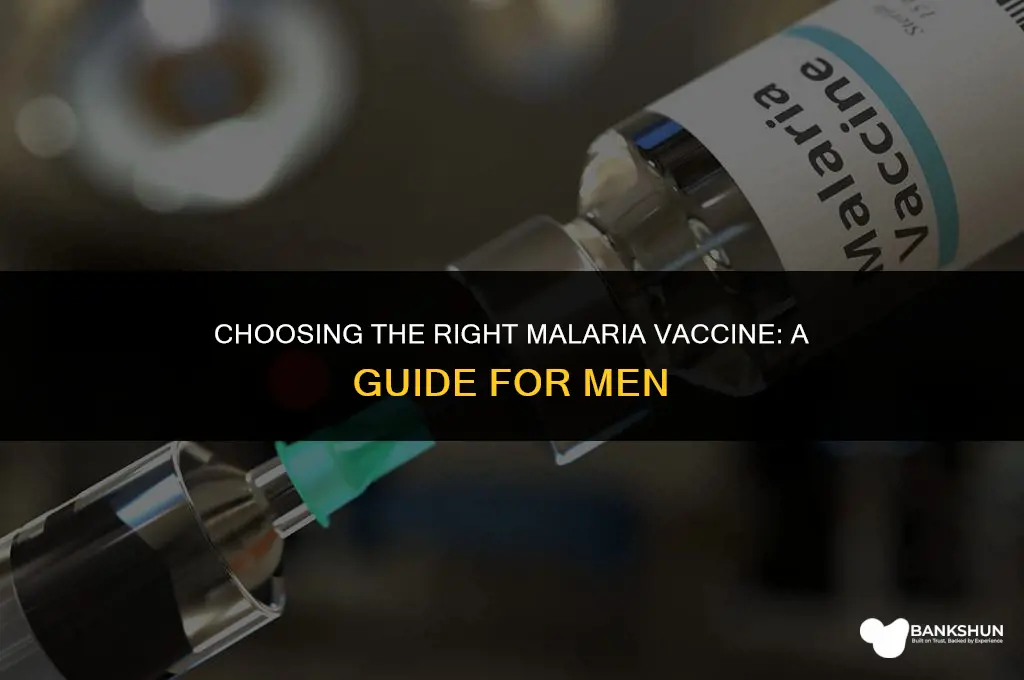 which malaria vaccine is best for men
