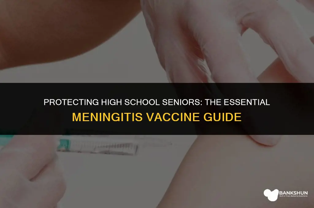 which meningitis vaccine for high school seniors