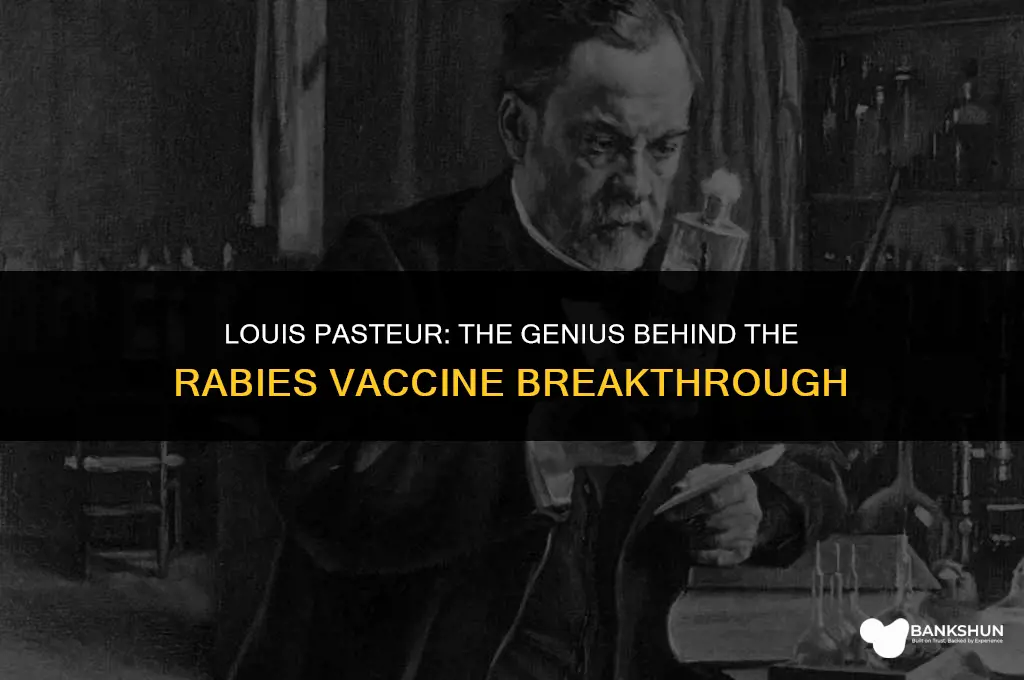 which microbiologist developed the vaccine for rabies