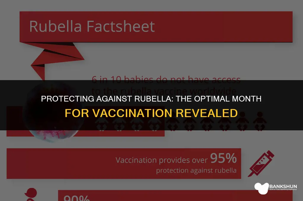 which month should one revieve rubella vaccine