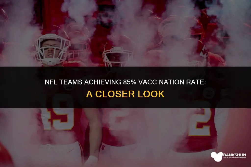 which nfl teams have 85 vaccination rate