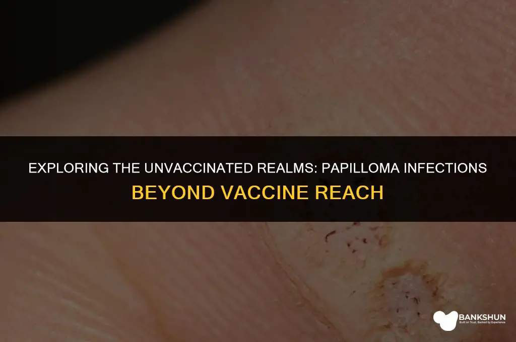 which papilloma infection not preventable by vaccine