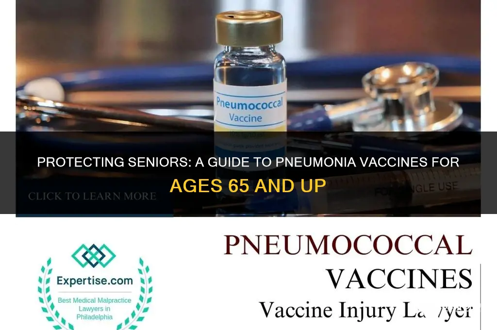 which pneumonia vaccine for 65 and older