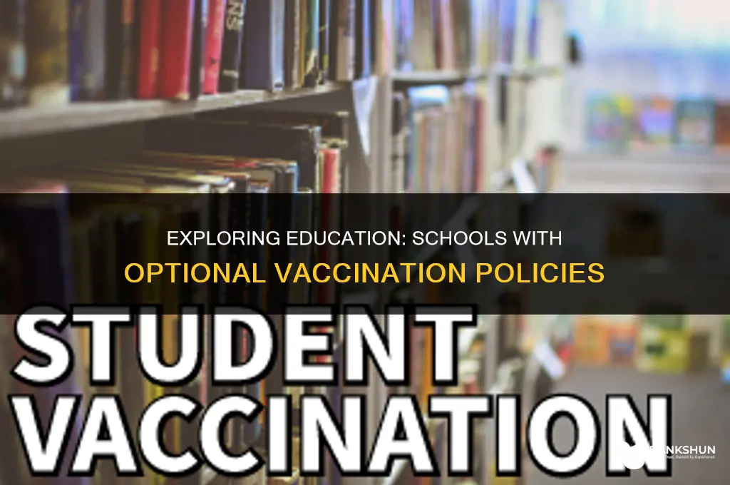which schools are not mandatory for vaccinations
