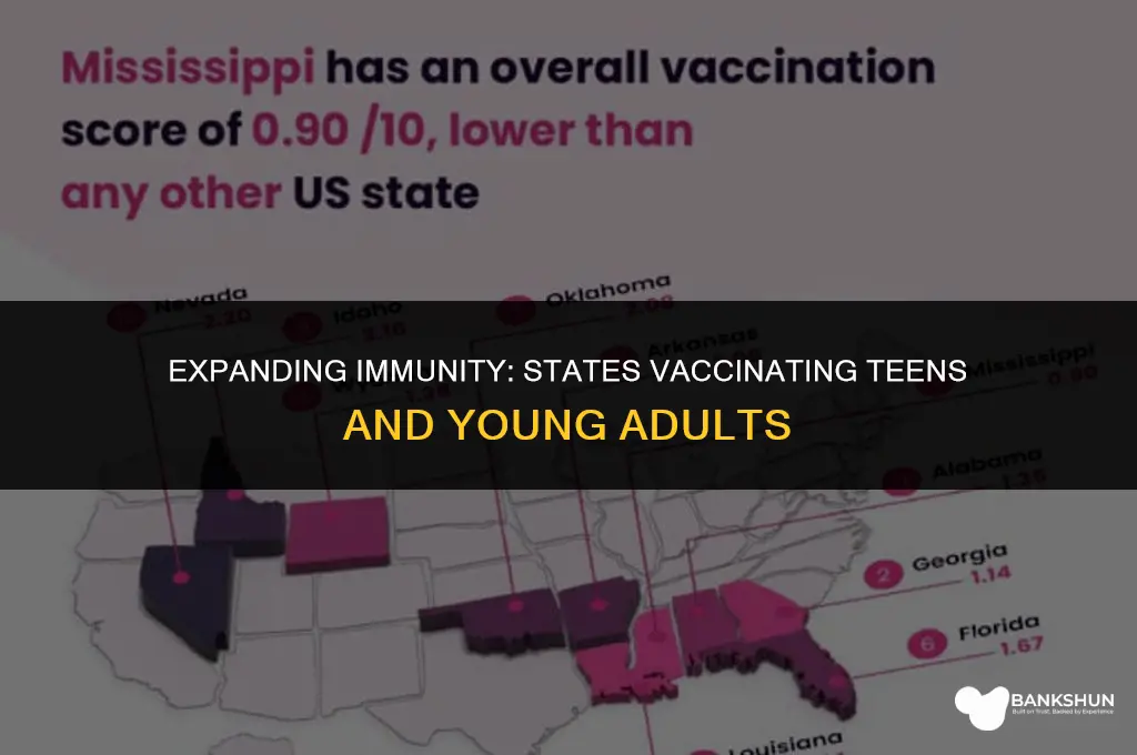 which states are vaccinating 16 and older