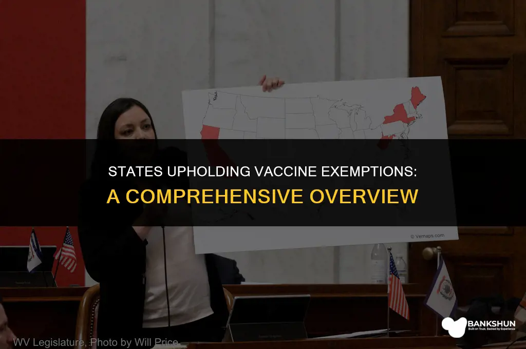which states honors all 3 vaccine exemptions