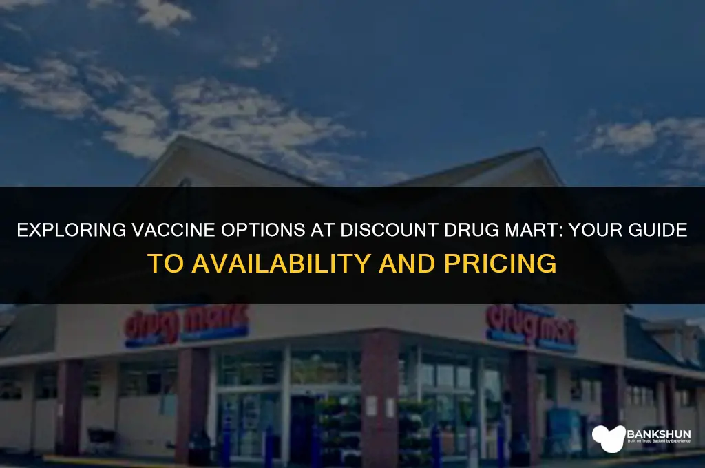 which vaccine does discount drug mart have