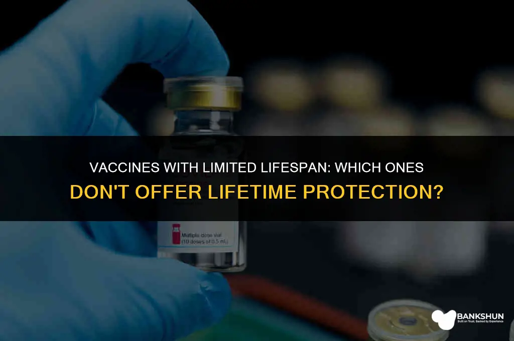 which vaccine does not provide lifetime protection