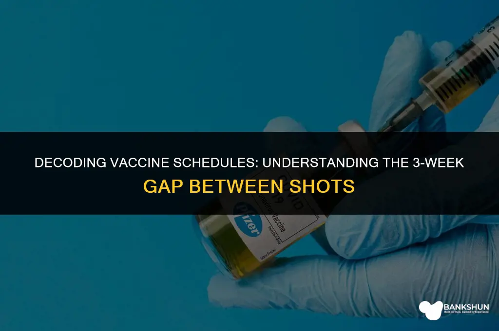 which vaccine has 3 weeks between shots