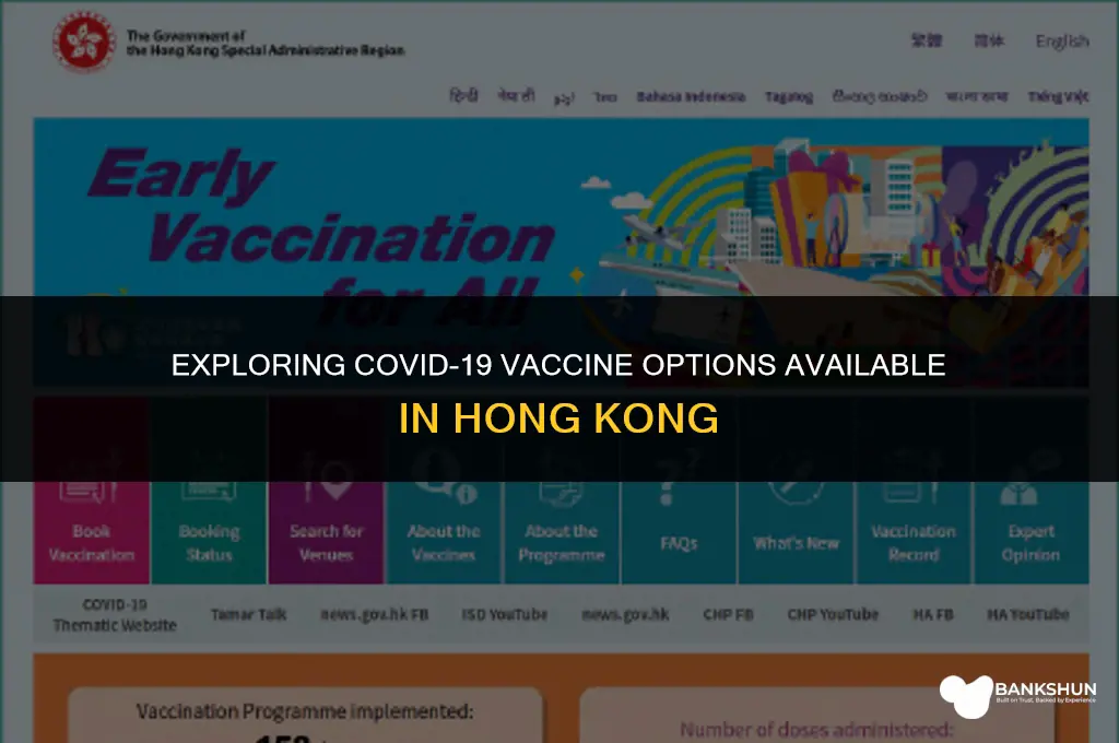 which vaccine is available in hong kong