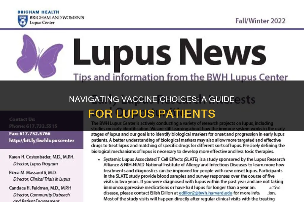 which vaccine is best for lupus patients
