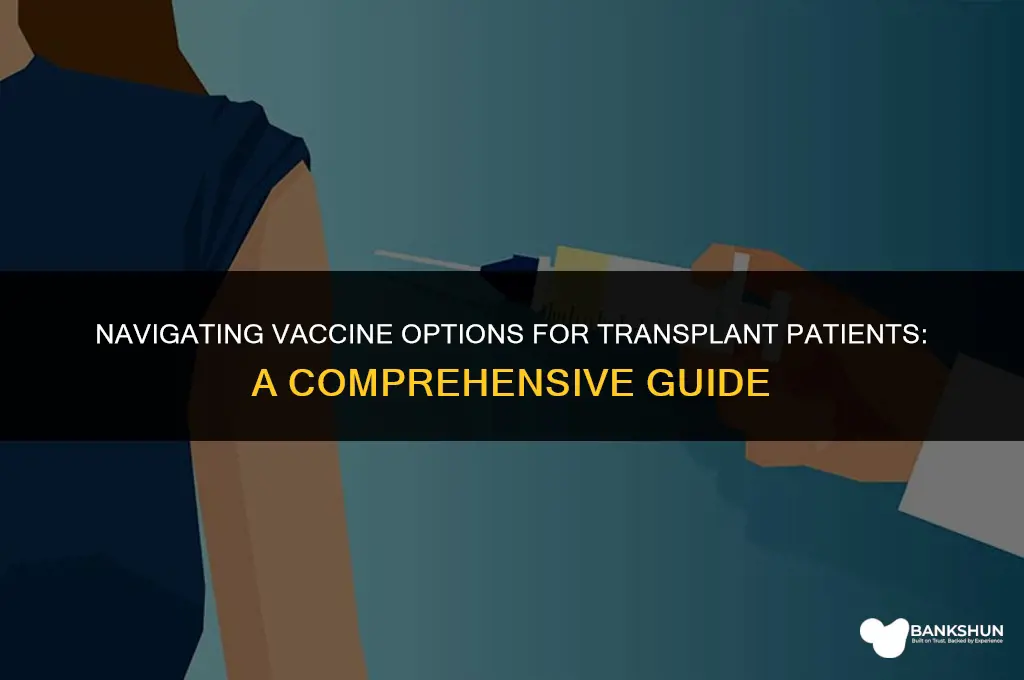 which vaccine is best for transplant patients