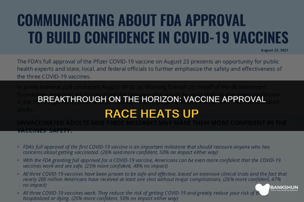 which vaccine is closest to being approved