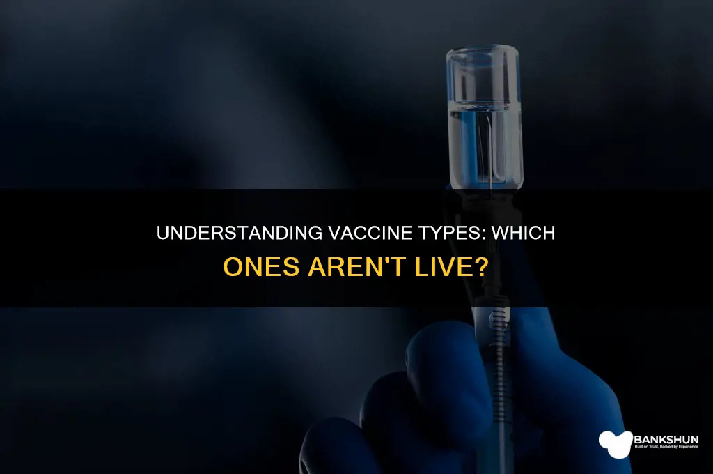 which vaccine is not a live vaccine